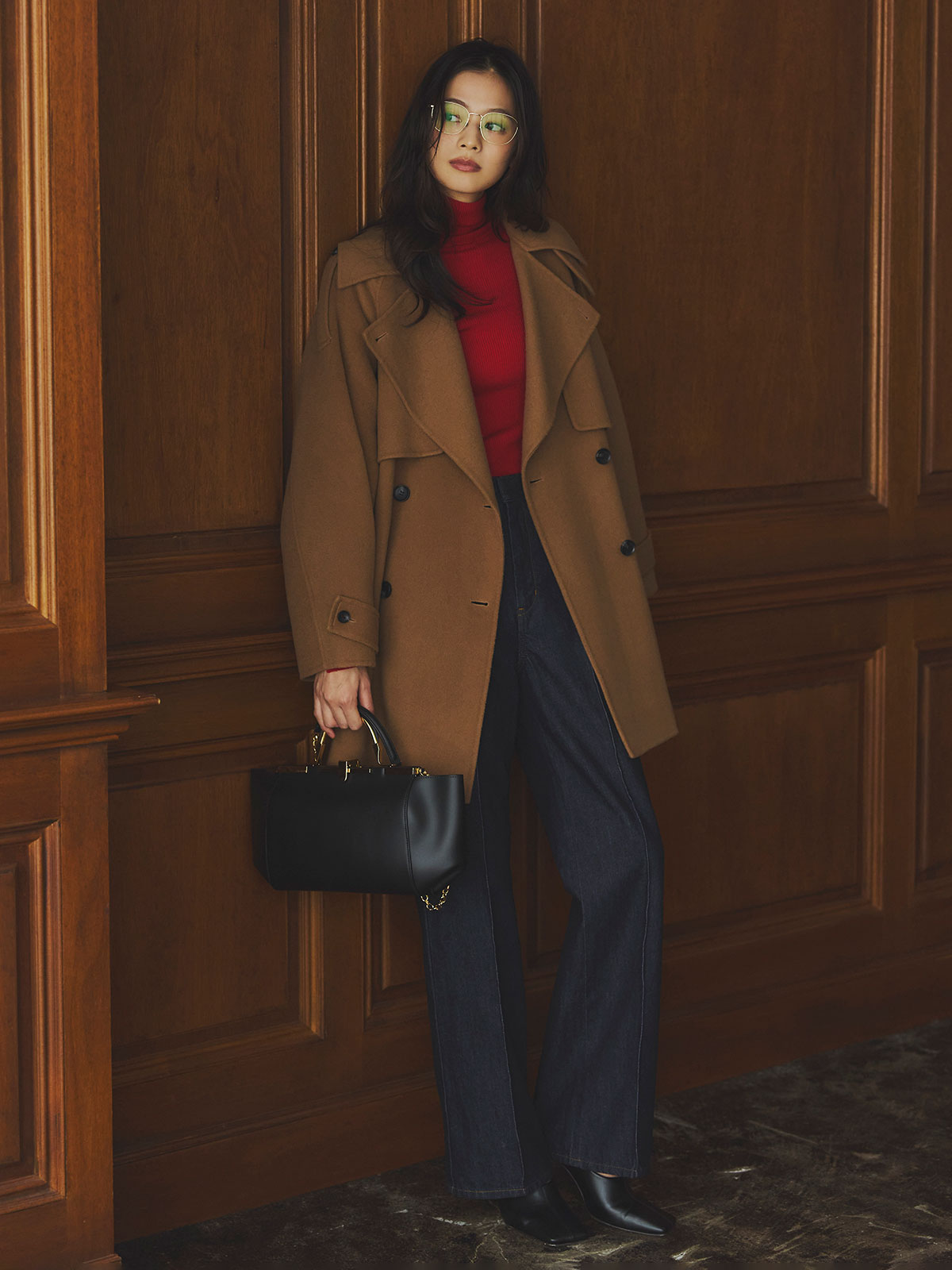 スリムフィットストレートデニム