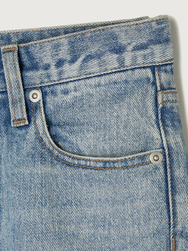 Slim straight denim