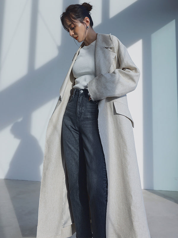 Slim straight denim