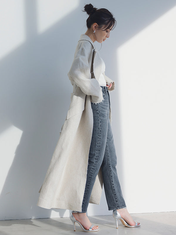 Slim straight denim