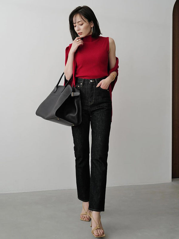 Slim straight denim