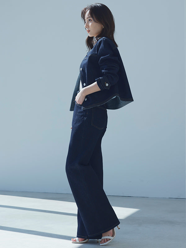 Wide leg denim