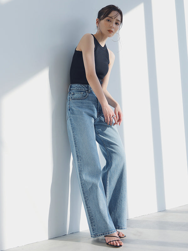 Wide leg denim