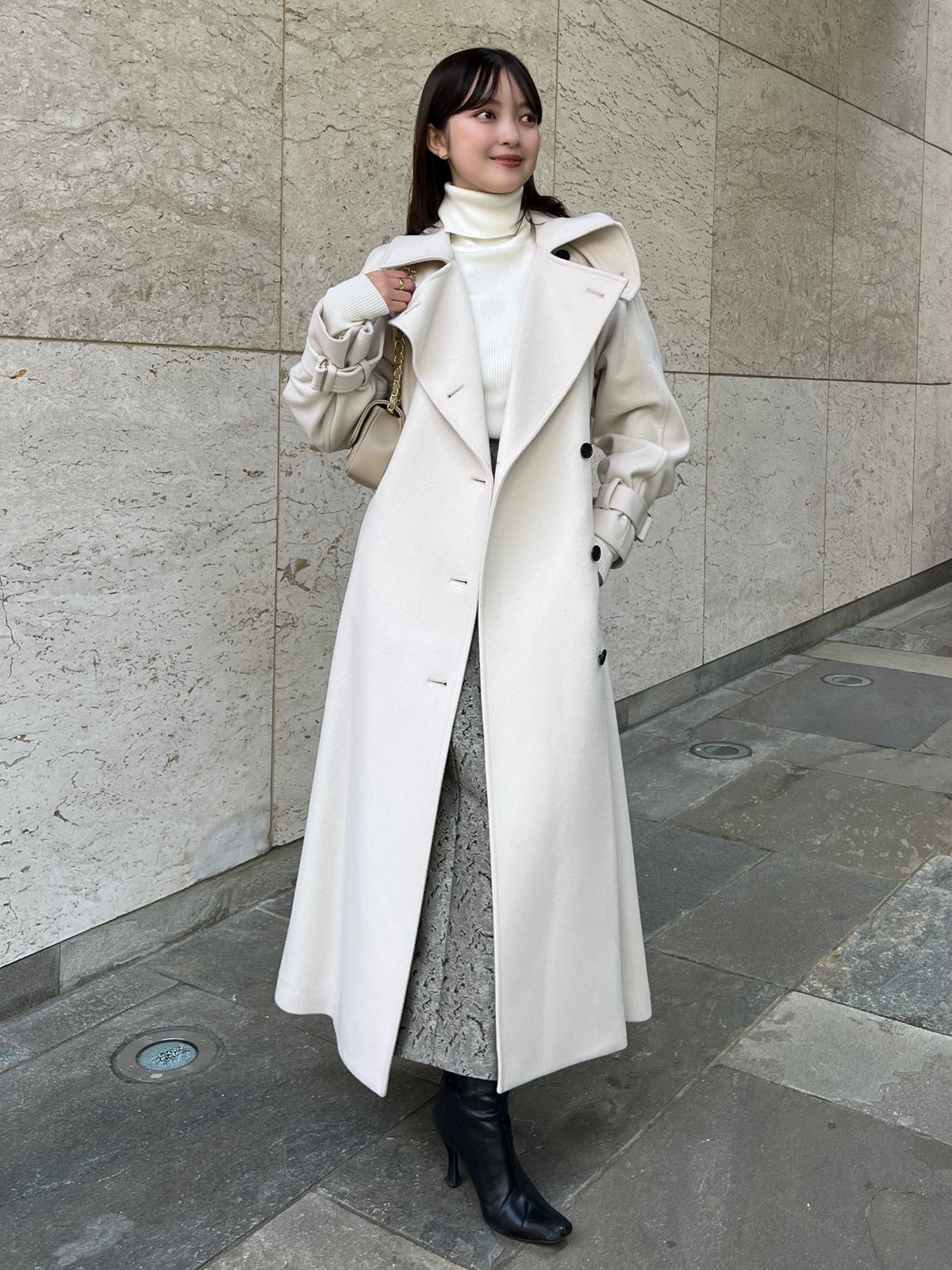 【新品】オリジナルロングトレンチ AnMILLE FINXギャバトレンチコート|allureville OFFICIAL SITE / ONLINE