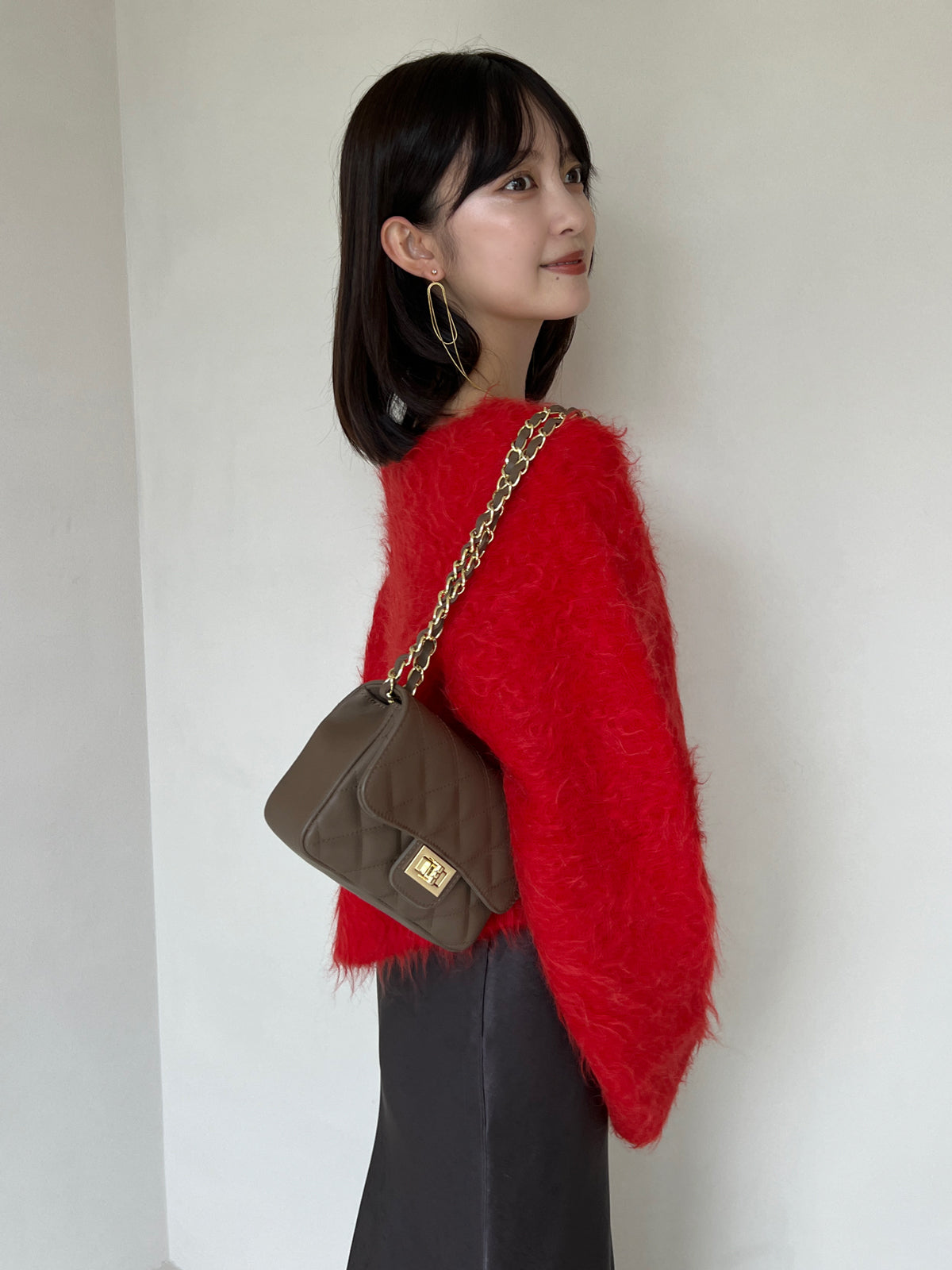 スーリーアルパカショートニットプルオーバー スーリーアルパカショートニットプルオーバー(F BEIGE