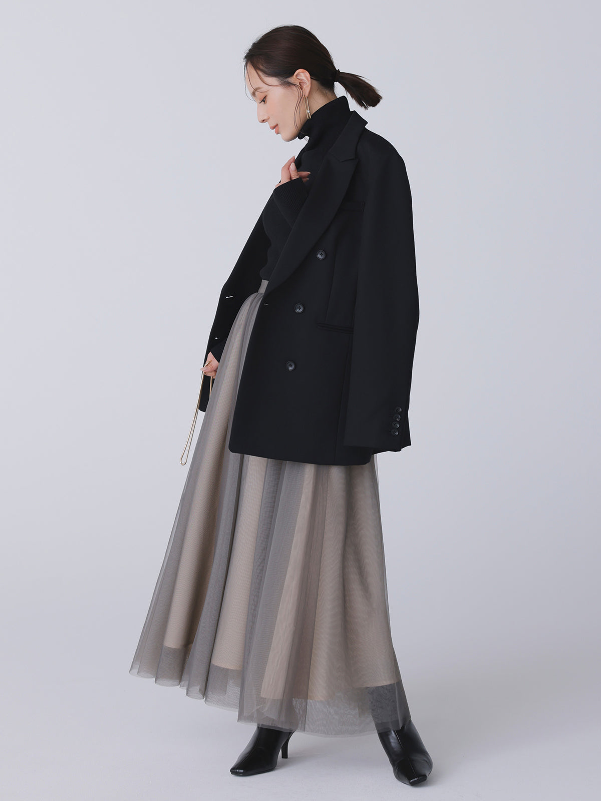ボリューム シアー チュールスカート ティアード B3527 シアーボリュームチュールスカート