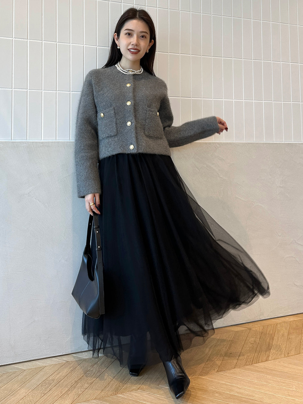 シアーボリュームチュールスカート
