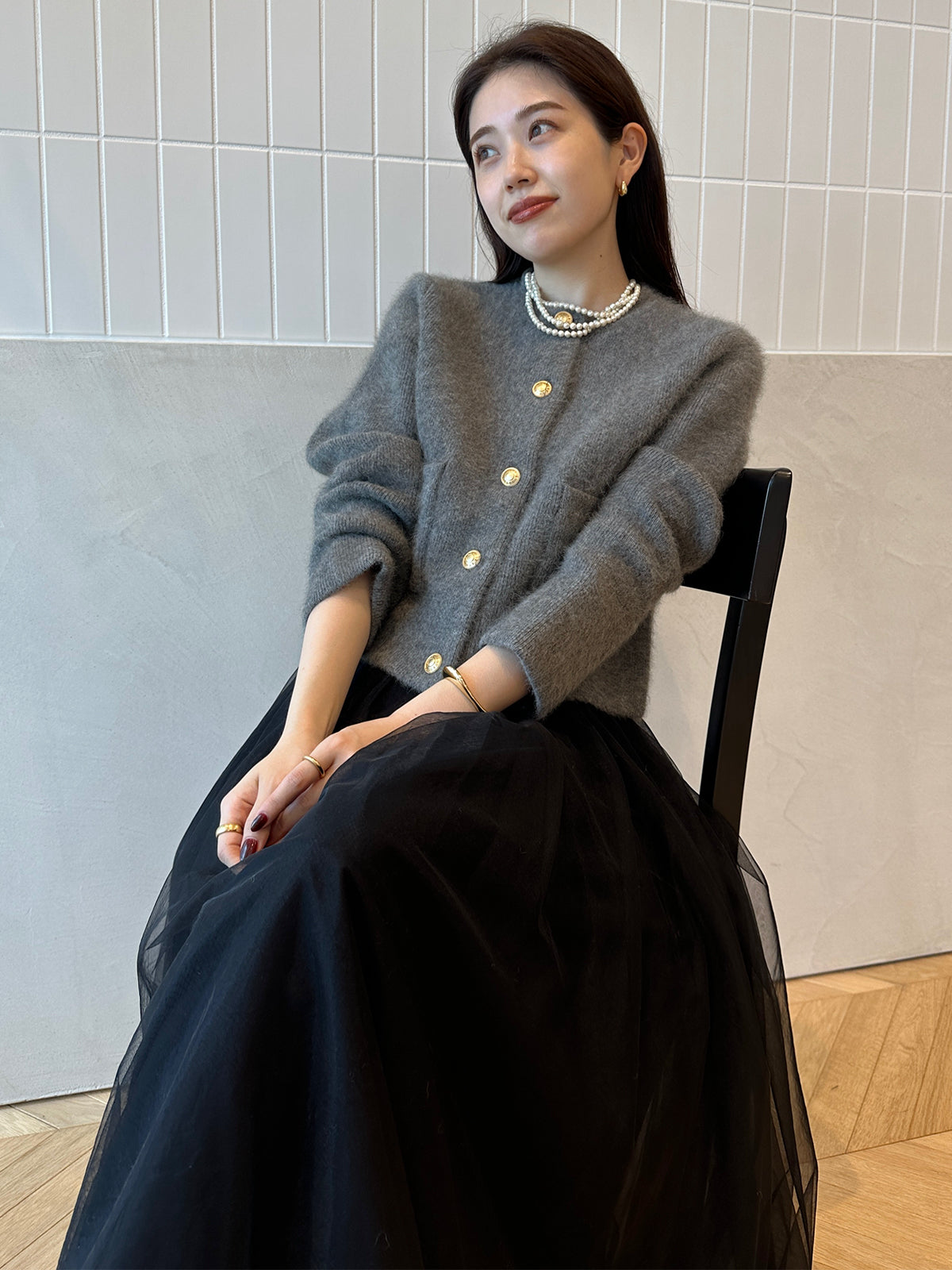 シアーボリュームチュールスカート