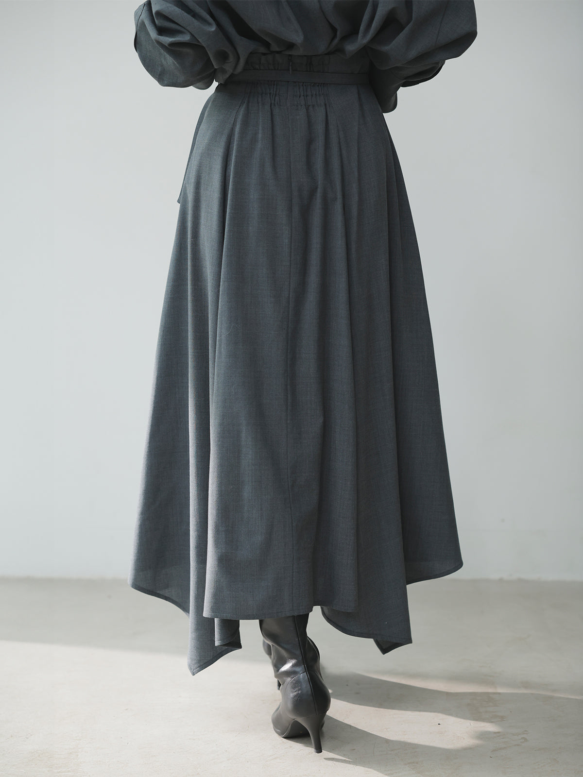 ウールブレンドイレヘムスカート
