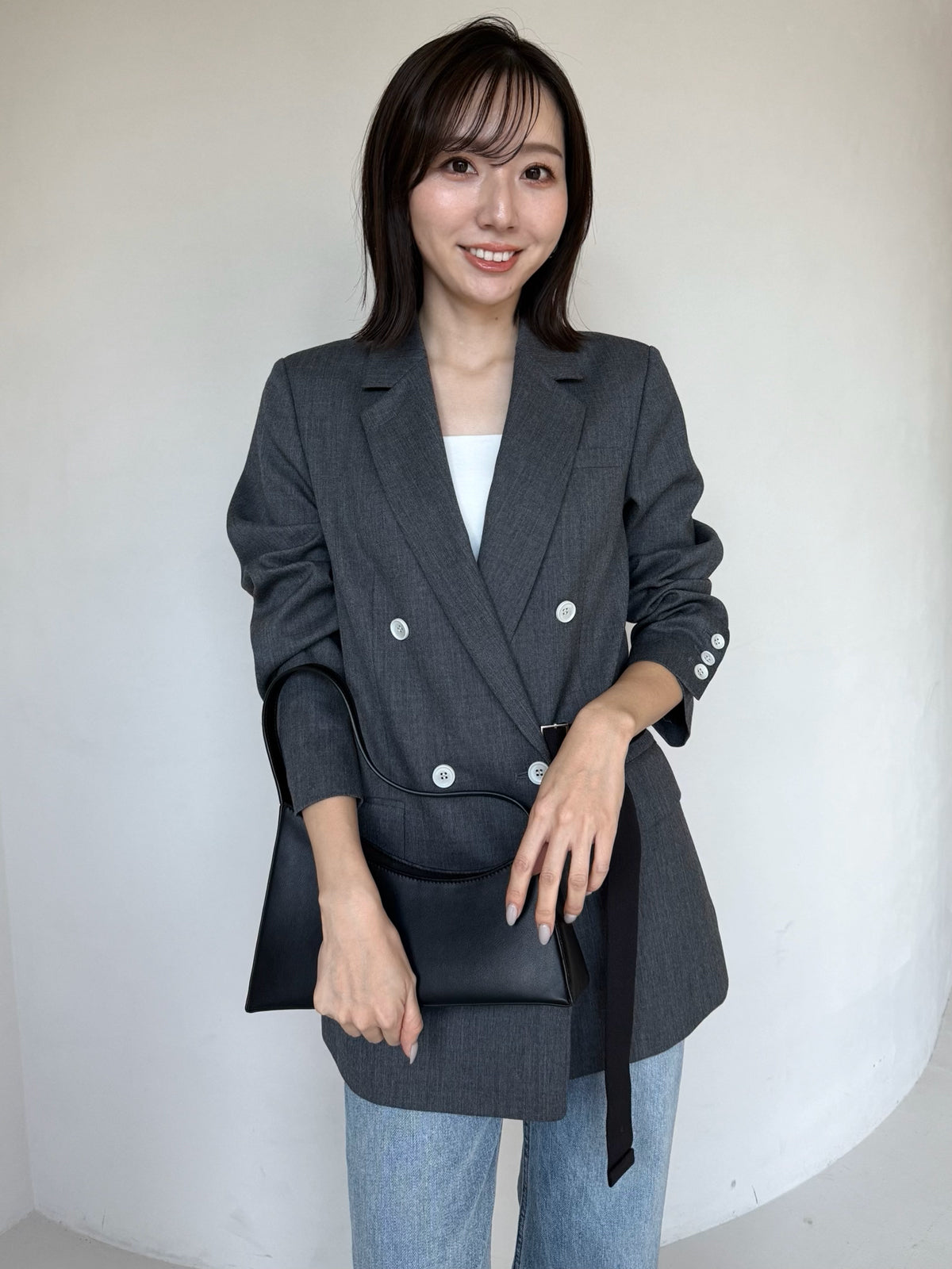 ◉仕立て12万円　フルゼニア仕様　ウールジャケット スプリングウールダブルジャケット
