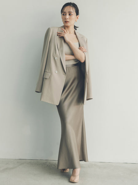 サテンナロースカート