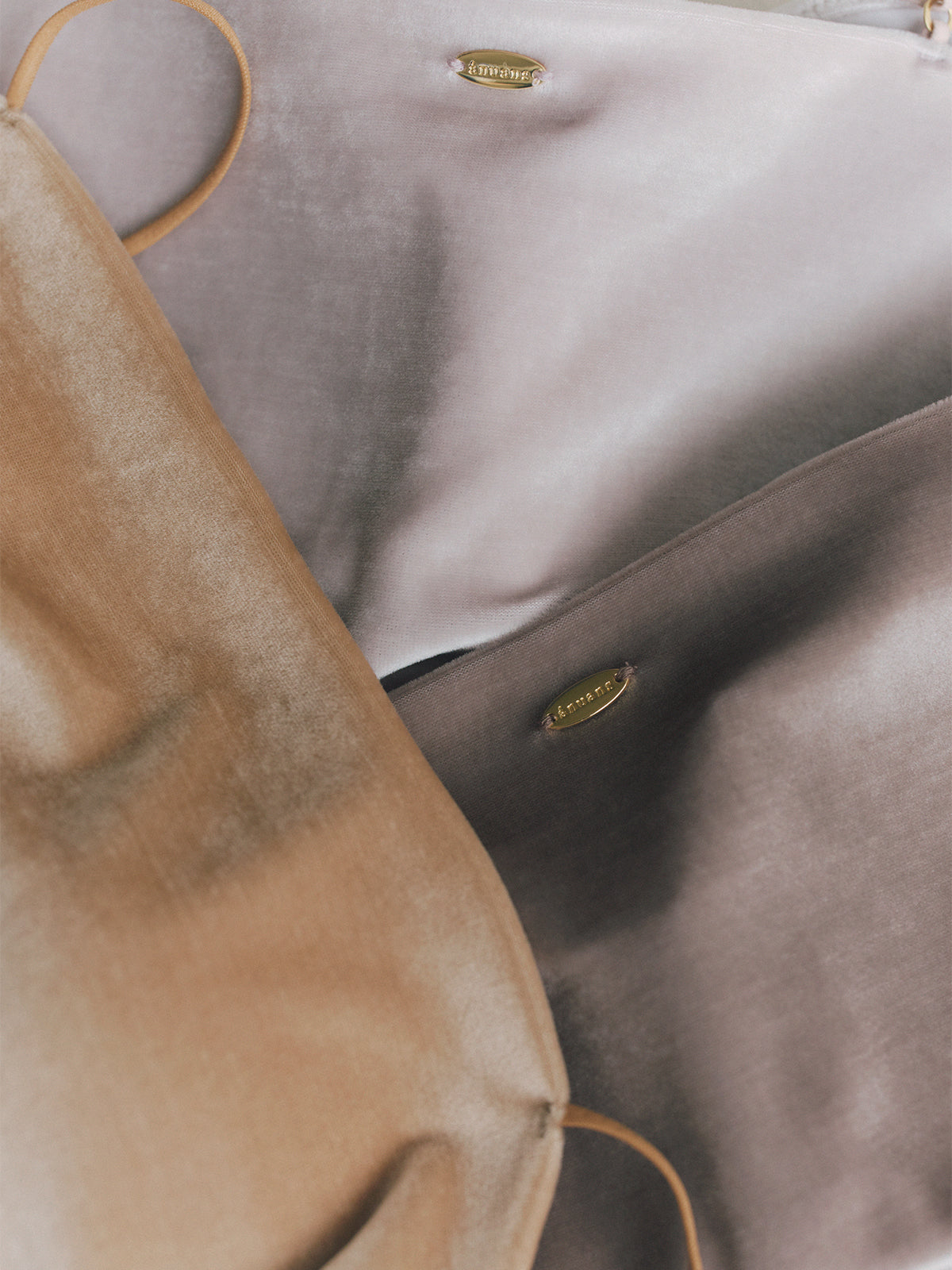 【OUR WACOAL×anuans】カップインベロアショートキャミソール