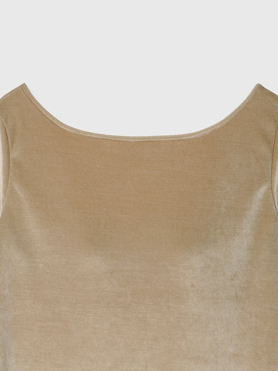 【OUR WACOAL×anuans】カップインベロアトップス