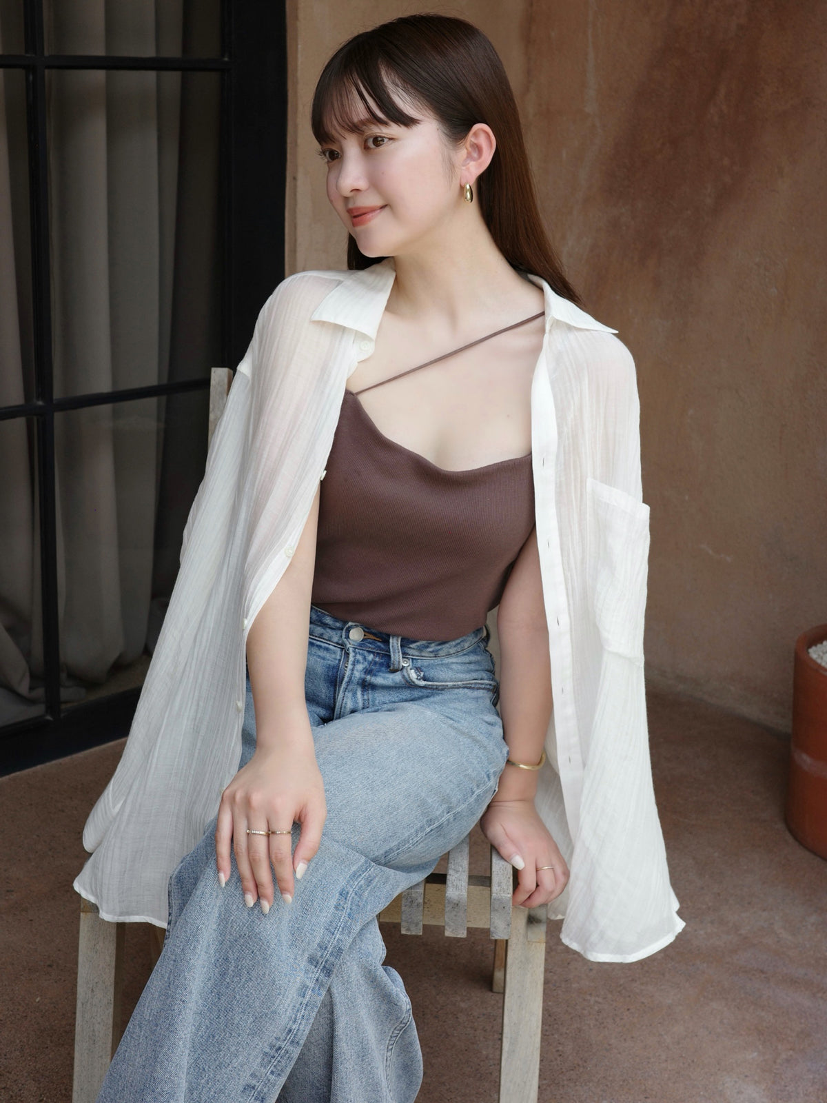 【OUR WACOAL×anuans】カップイン2wayキャミソール