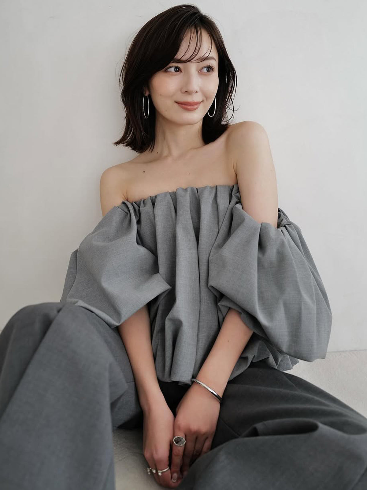 センタースリットワイドパンツ