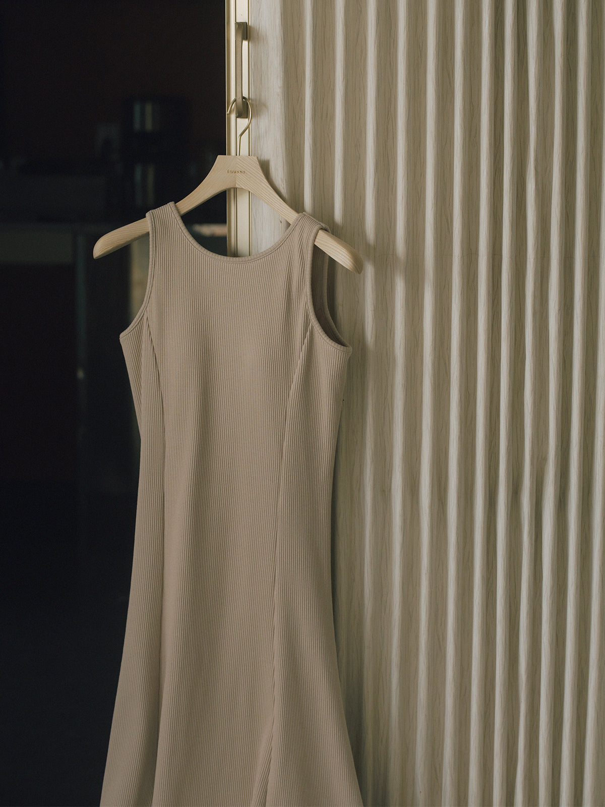 【OUR WACOAL×anuans】カップインマーメイドリブカットワンピース