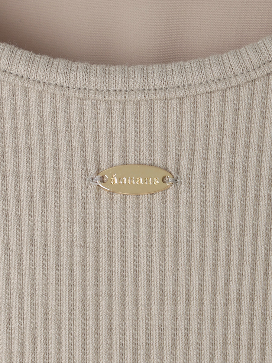 【OUR WACOAL×anuans】カップインマーメイドリブカットワンピース