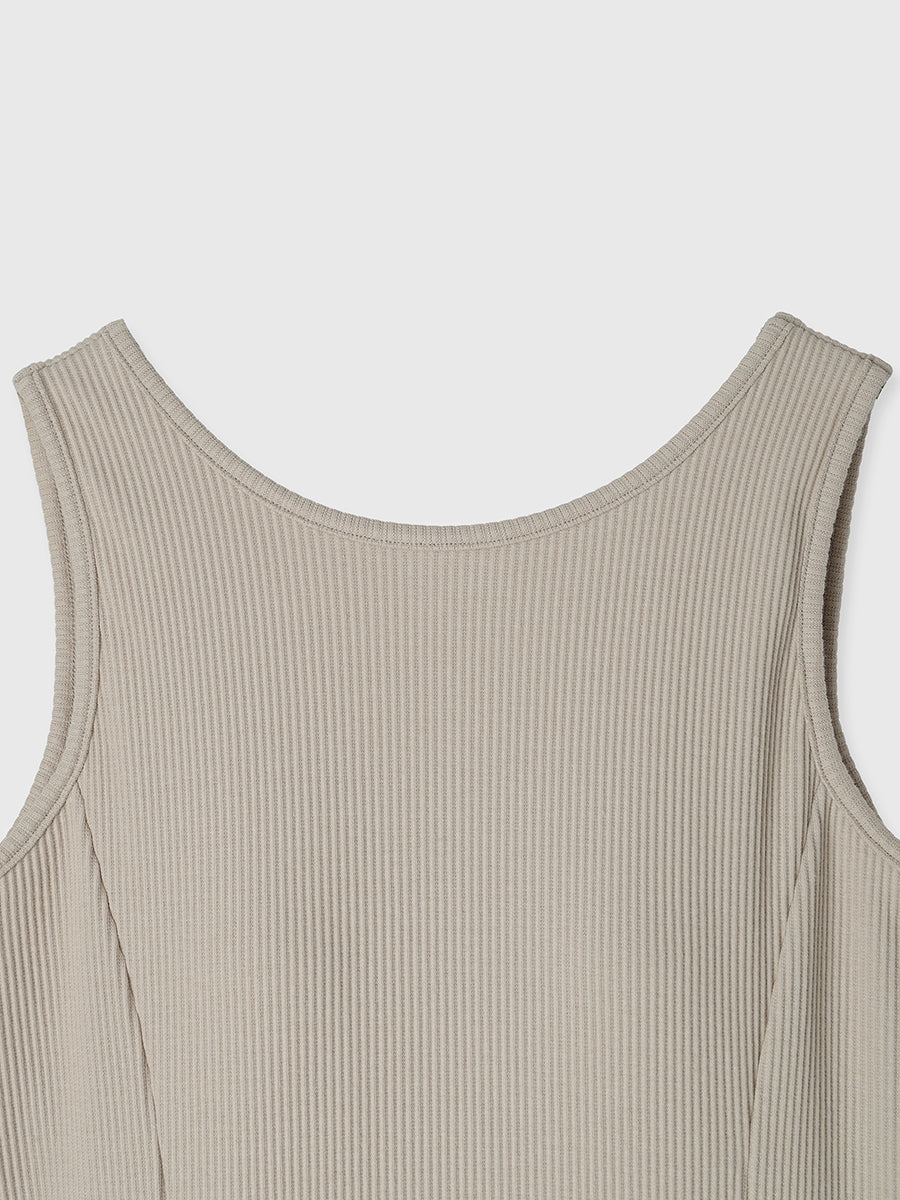 【OUR WACOAL×anuans】カップインマーメイドリブカットワンピース