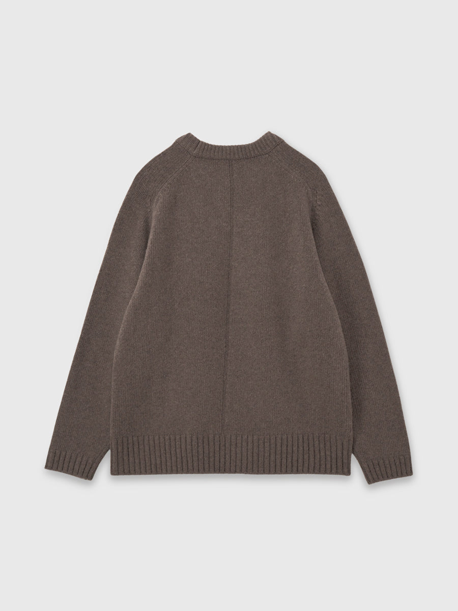 HAMILTONウールカシミヤクルーネックプルオーバー