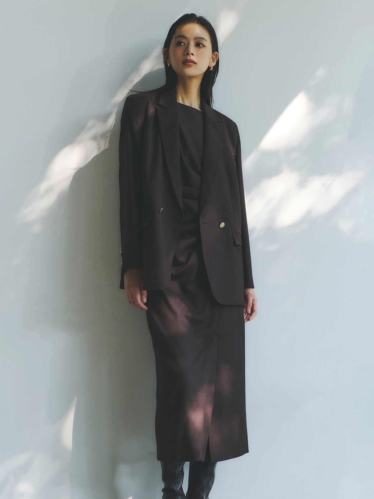 アシメタックナローワンピース