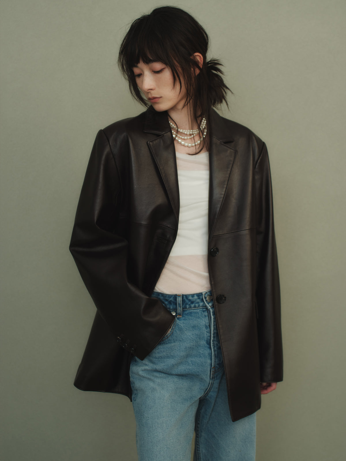 シアーロングスリーブT シャツ