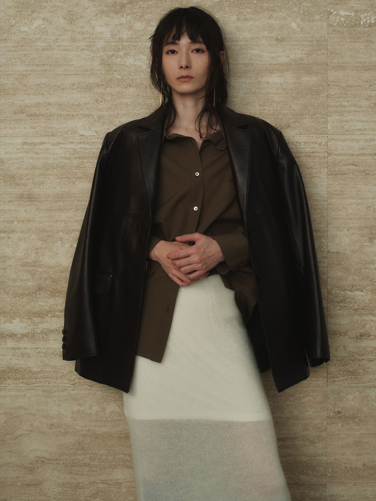 レザーテーラードジャケット