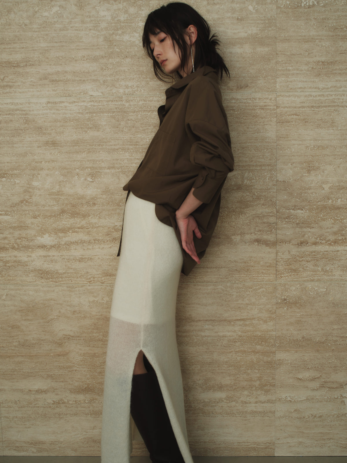 モヘアナロースカート