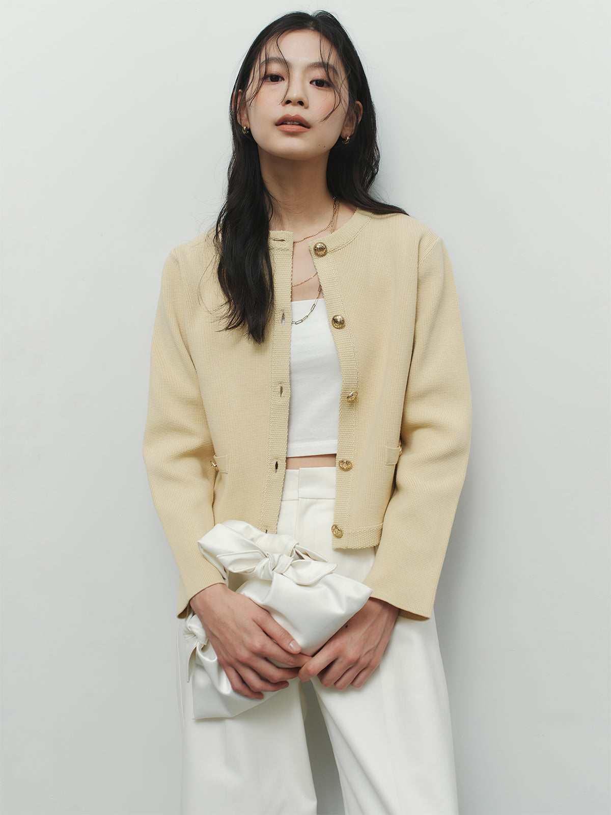 ノットサテンバッグ