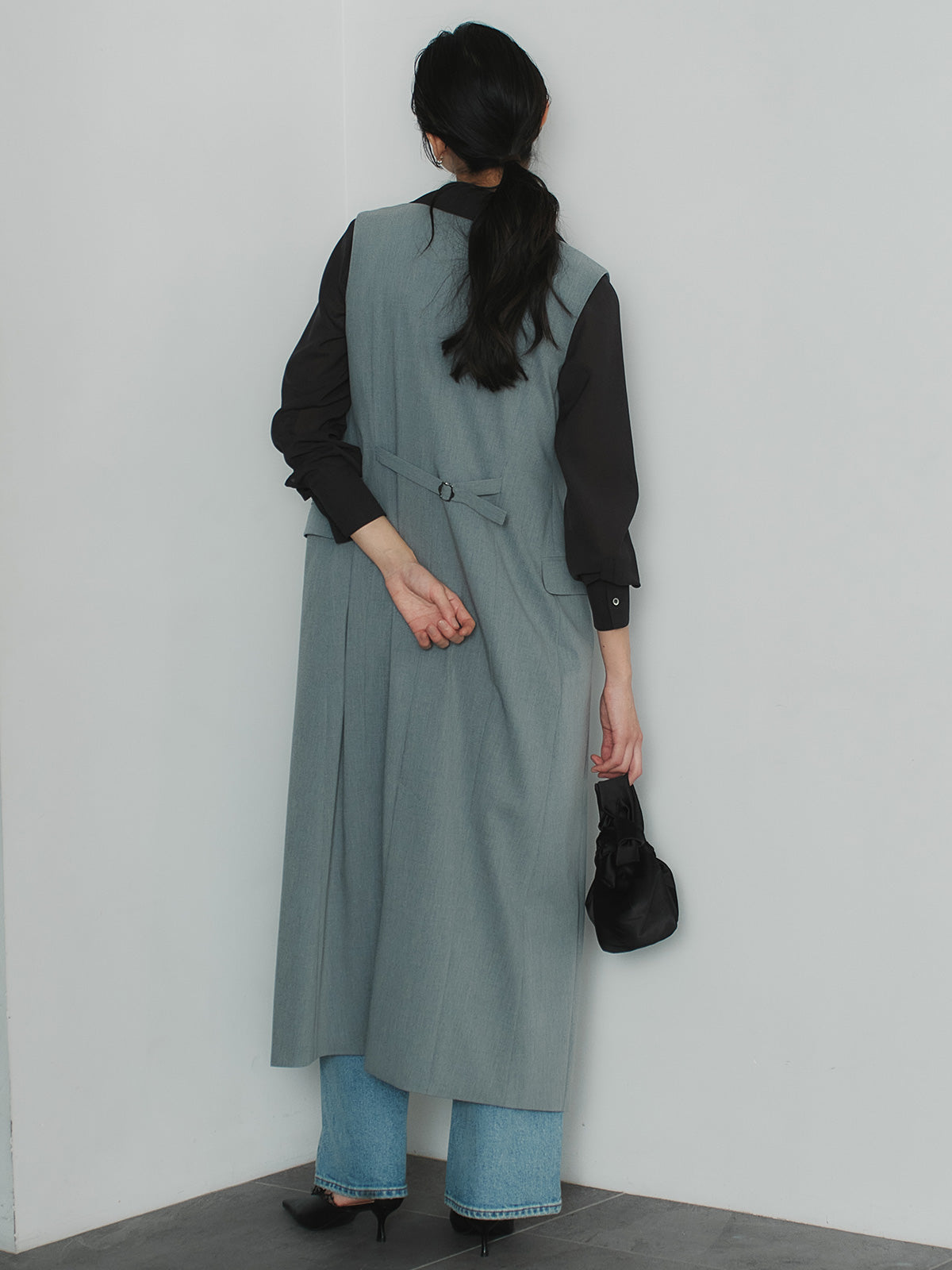 レイヤードジレワンピース