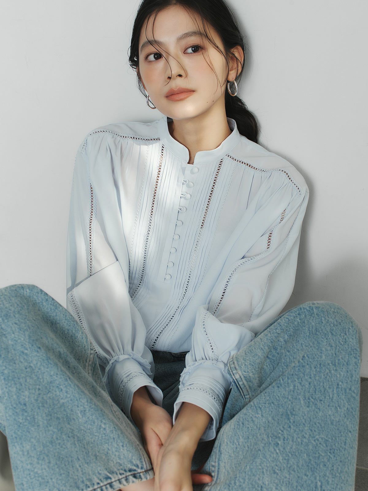 ダメージワイドデニム