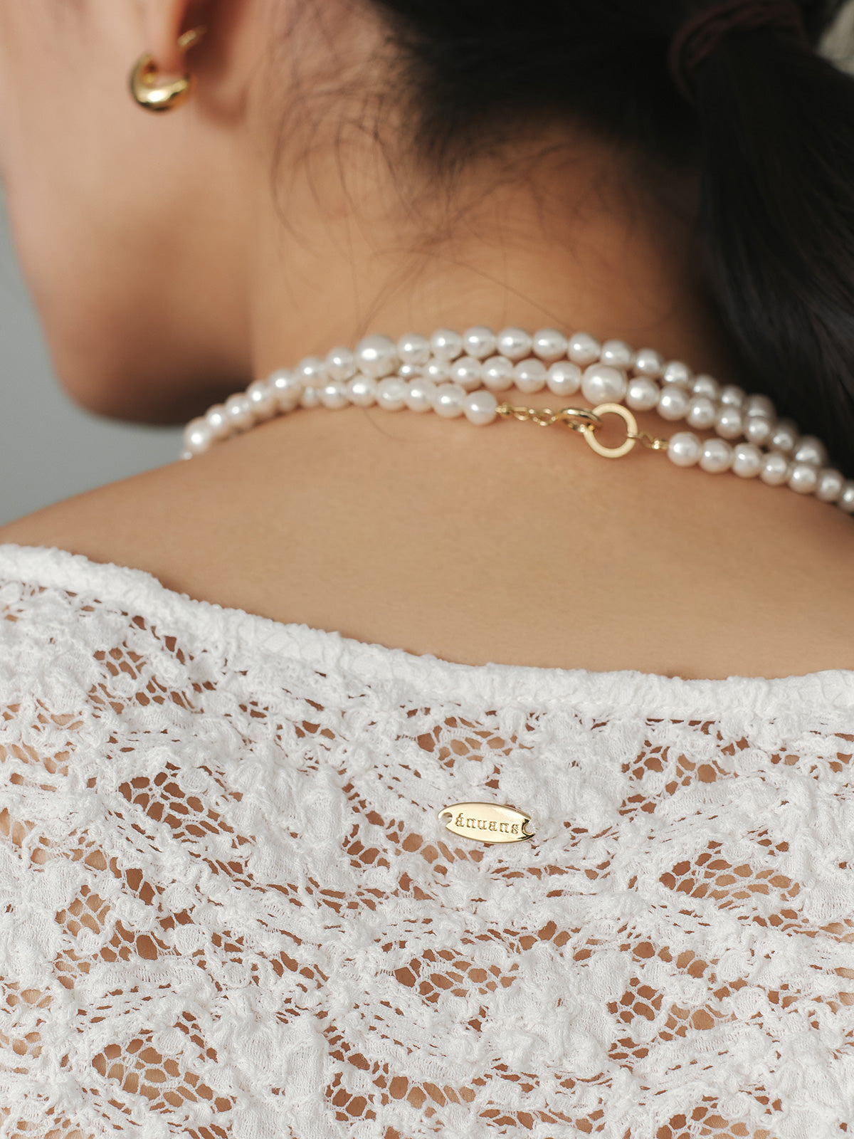 シュリンクレースボートネックプルオーバー