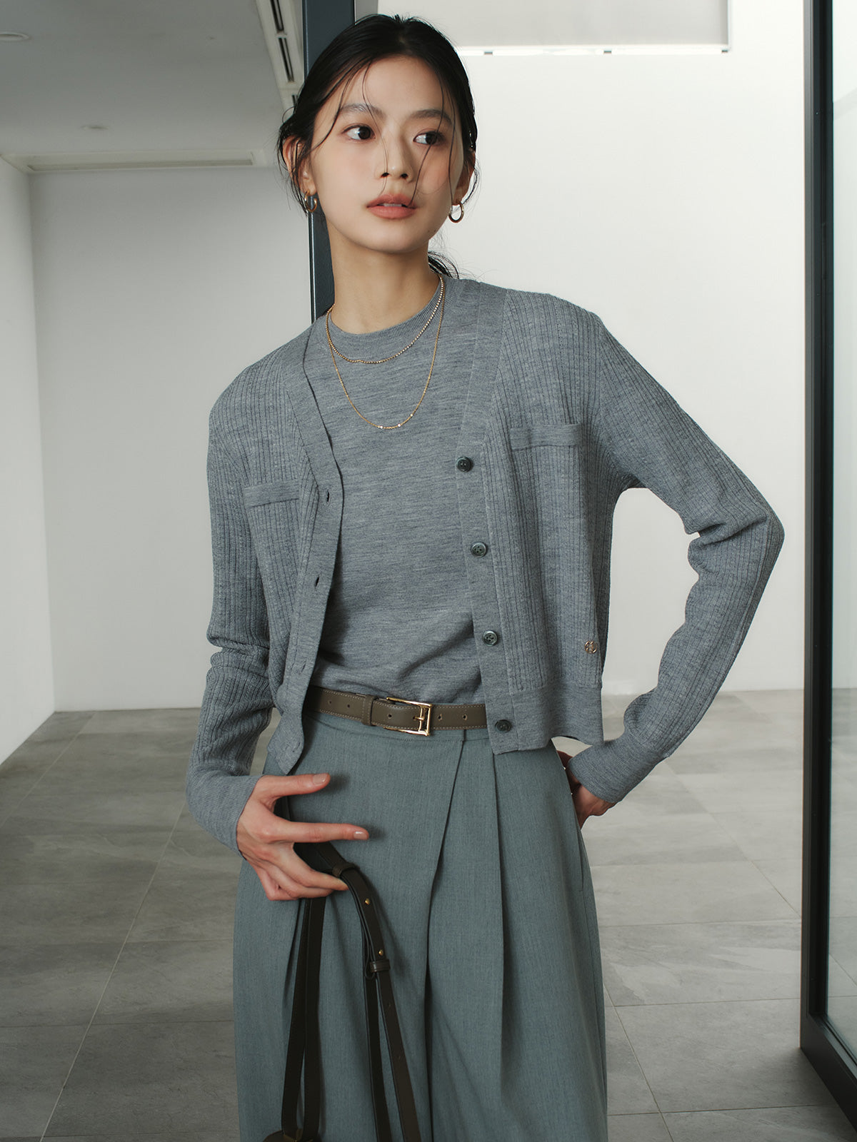 ハーフスリーブニットプルオーバー