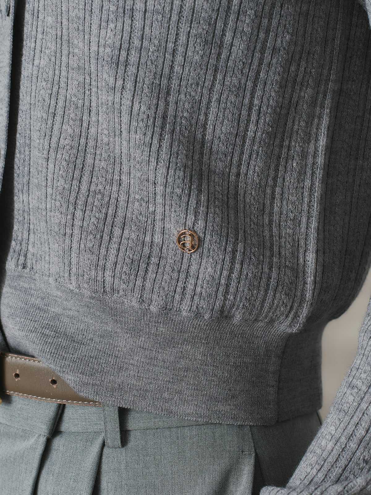 ラティスケーブルニットカーディガン