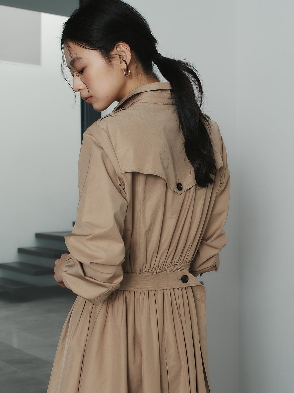 トレンチライクフレアワンピース