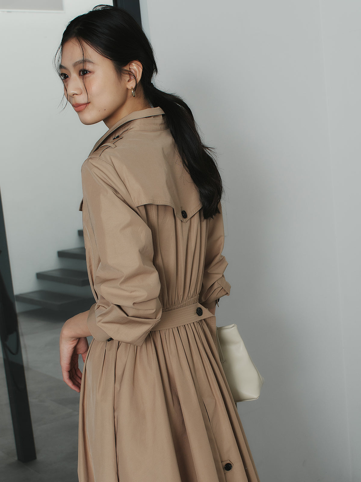 トレンチライクフレアワンピース