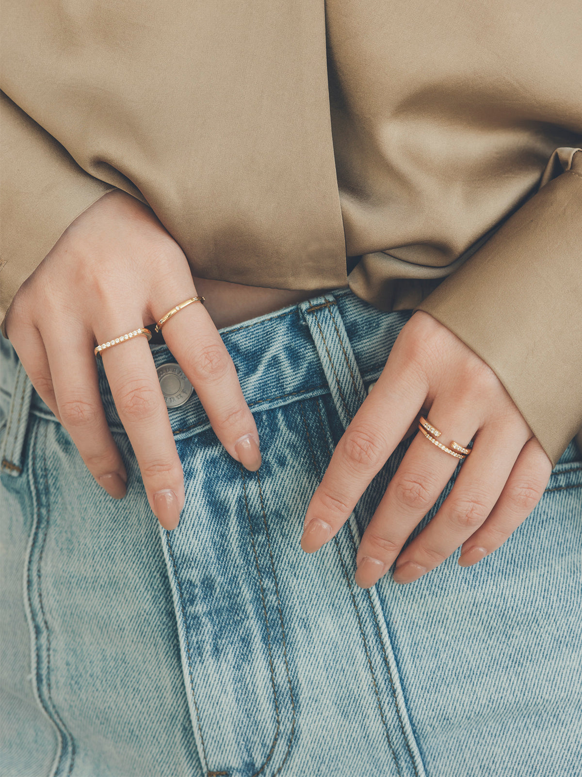 ジルコニア4連リング