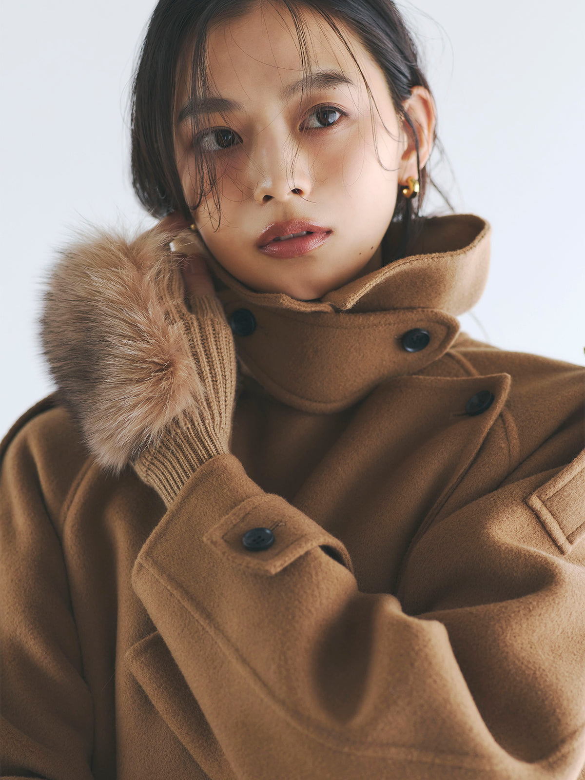 リバーウールミドルトレンチコート