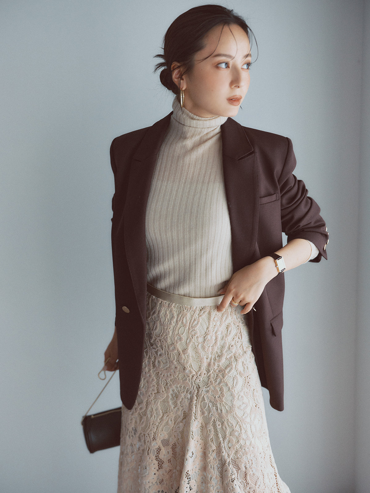 カシミヤ100シアータートルネックプルオーバー