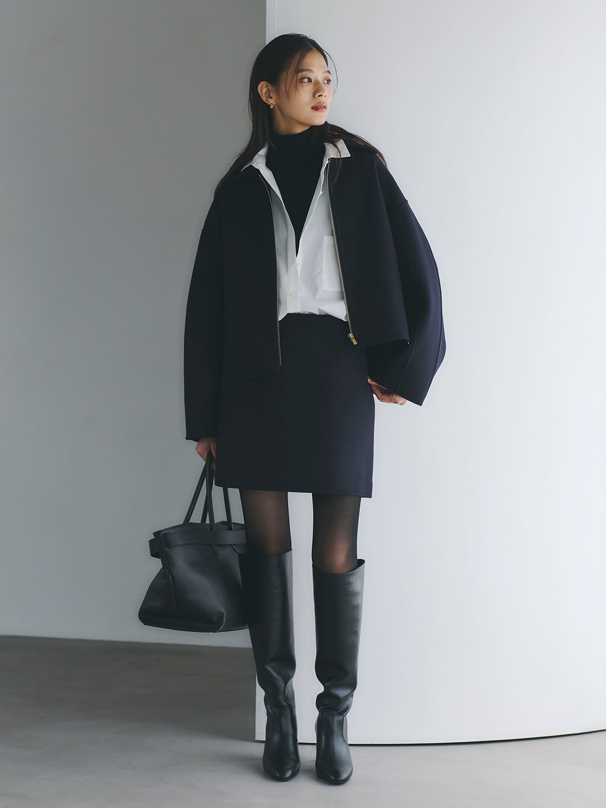 カシミヤ100シアータートルネックプルオーバー