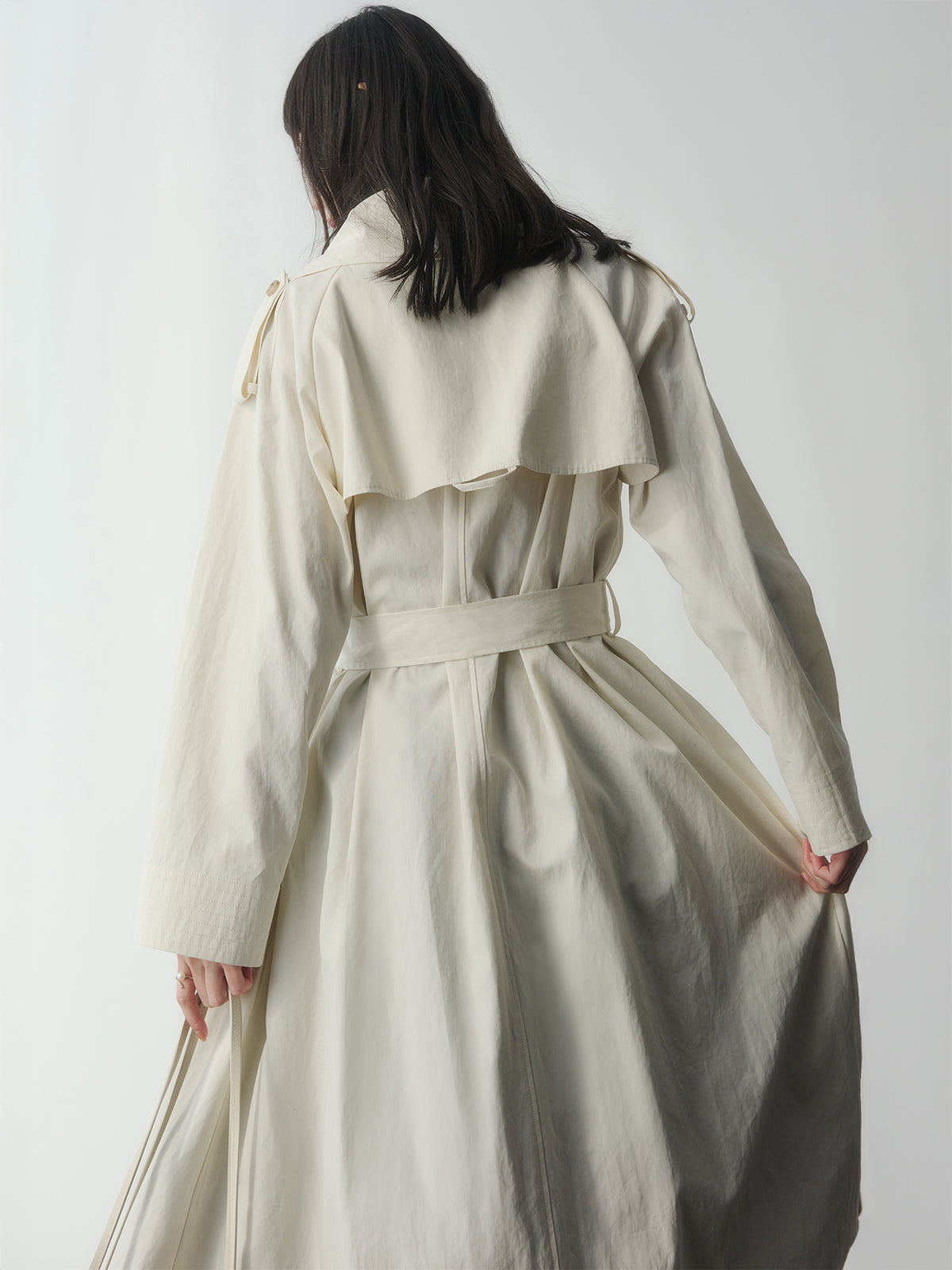 ボリュームショールカラーコート