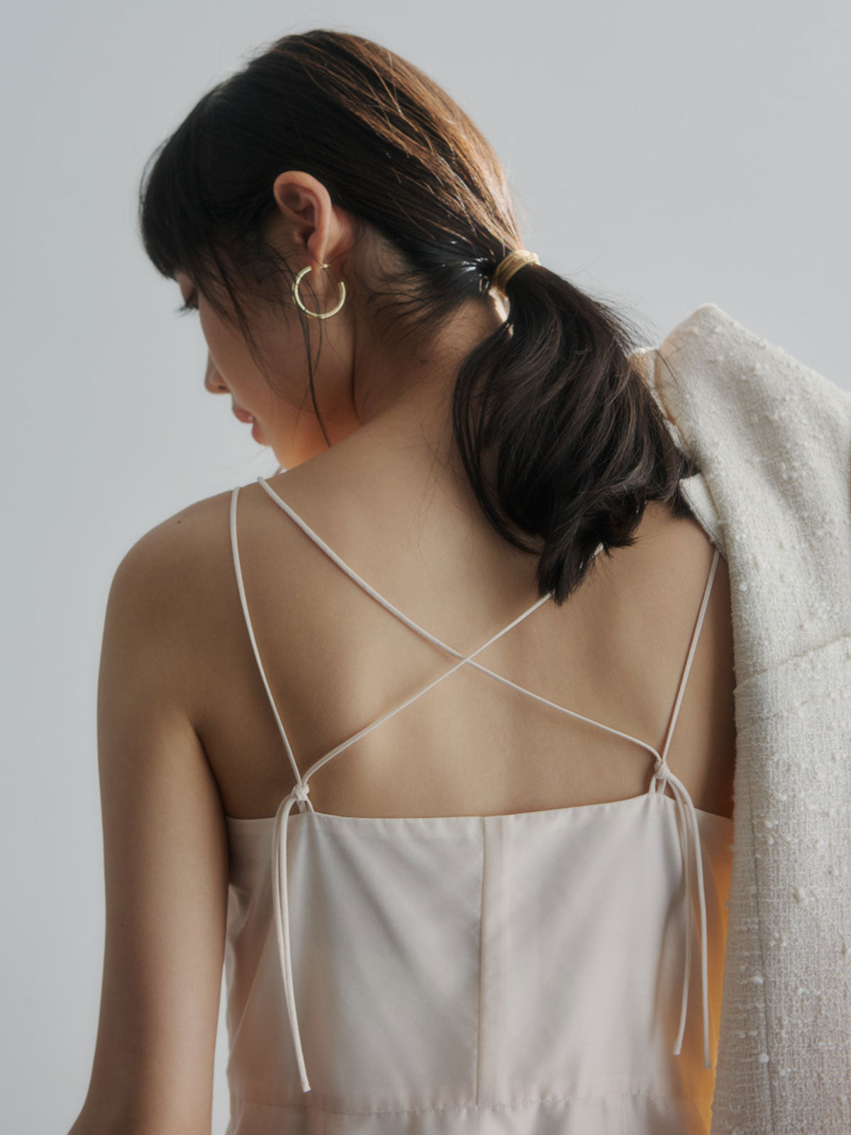 ニットレイヤードキャミワンピース