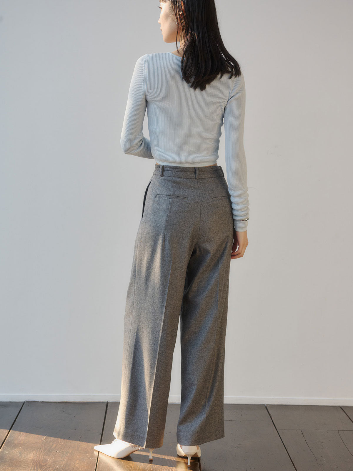 リュクスビスコースリブニットカーディガン