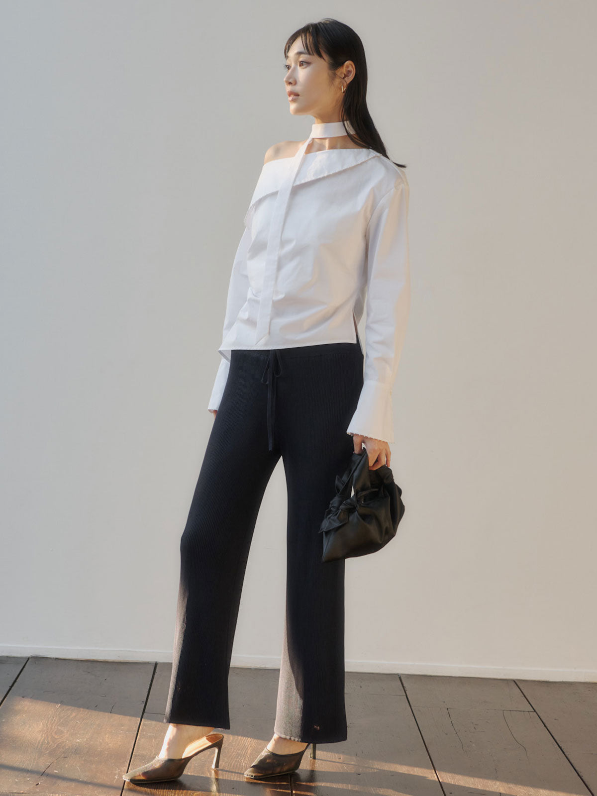 リュクスビスコースニットパンツ