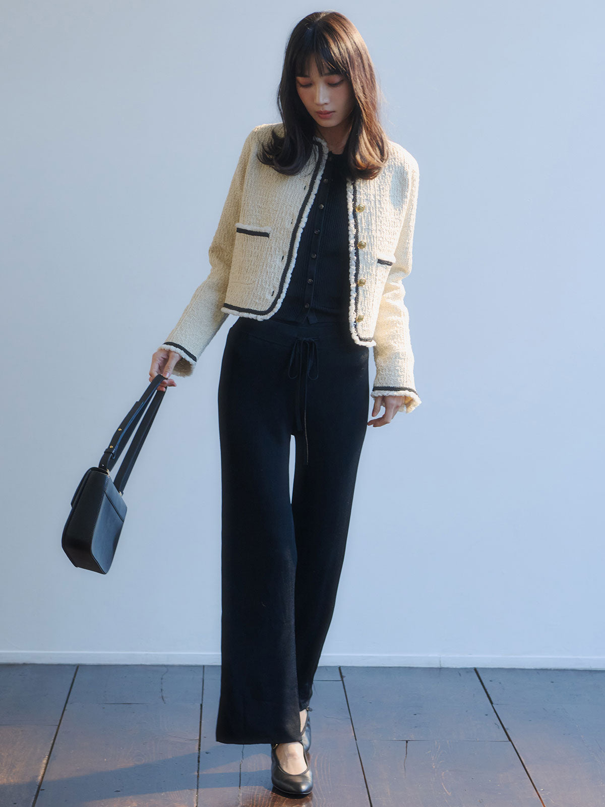 リュクスビスコースニットパンツ