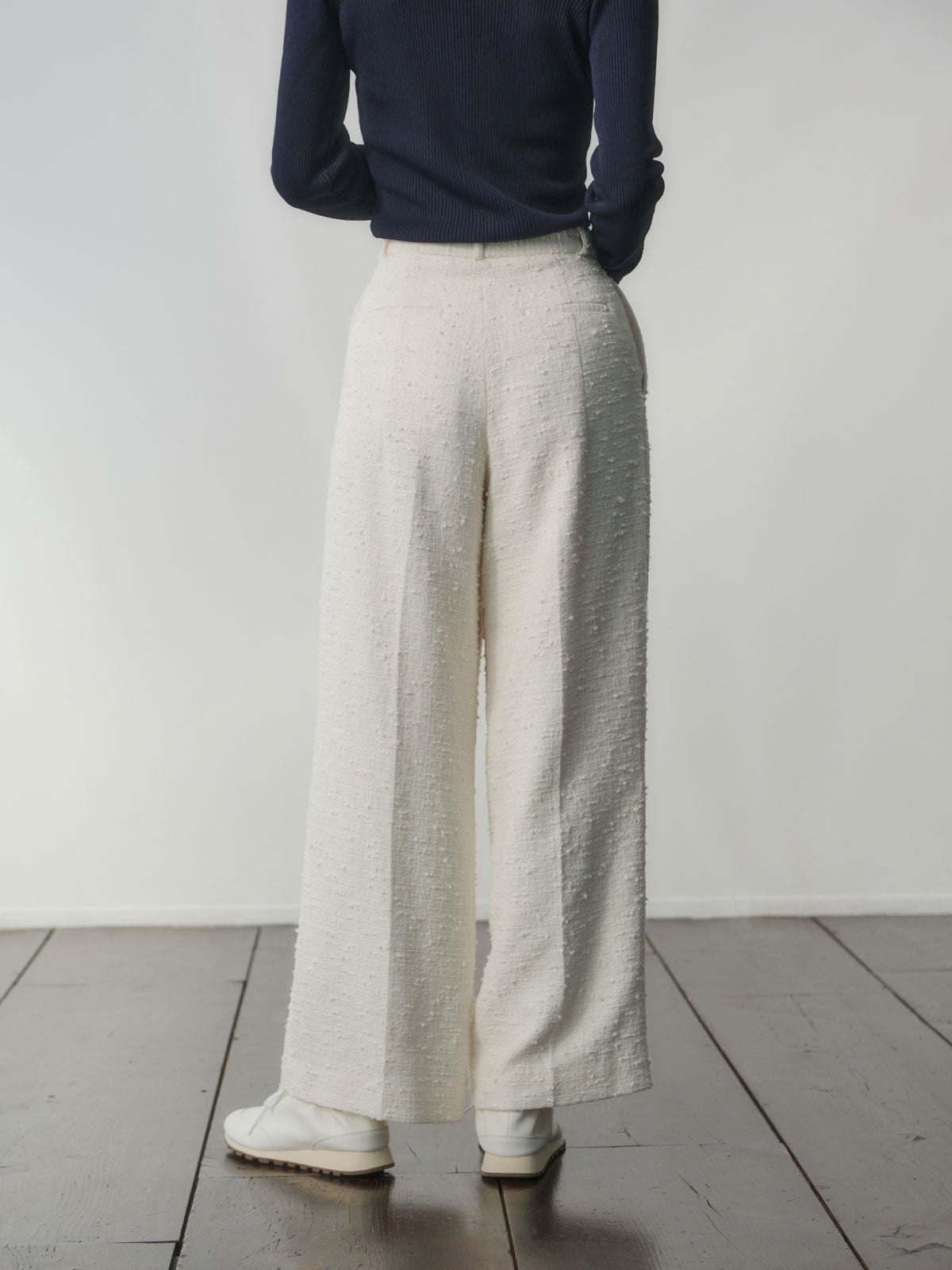 ツイードリボンベルトパンツ