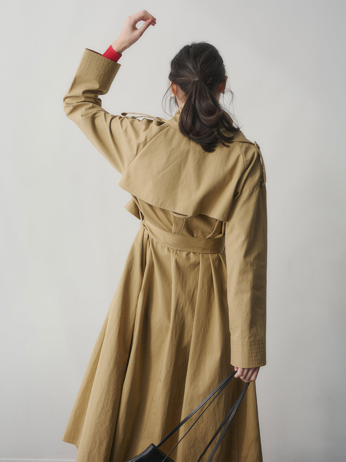 ボリュームショールカラーコート