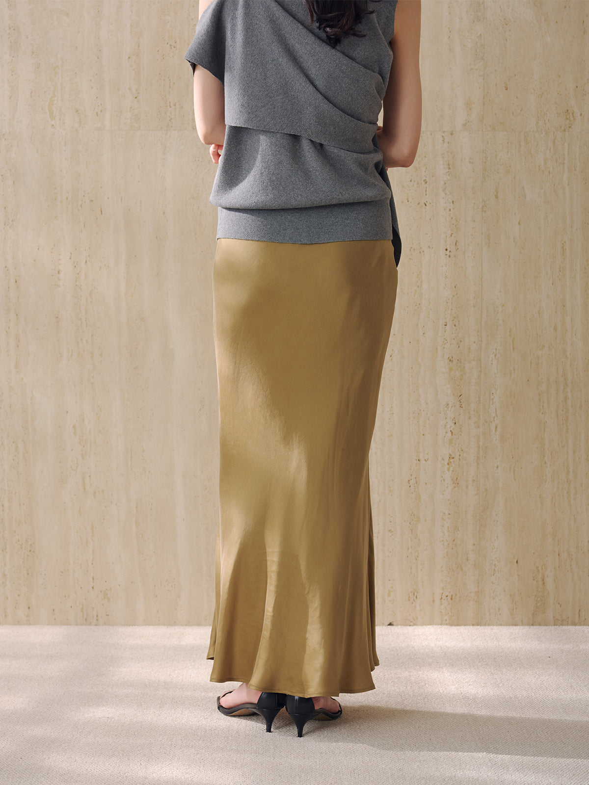 アシメニュアンスニットトップス