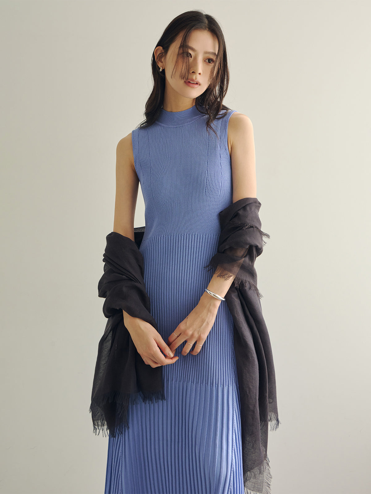 セミマーメイドニットワンピース