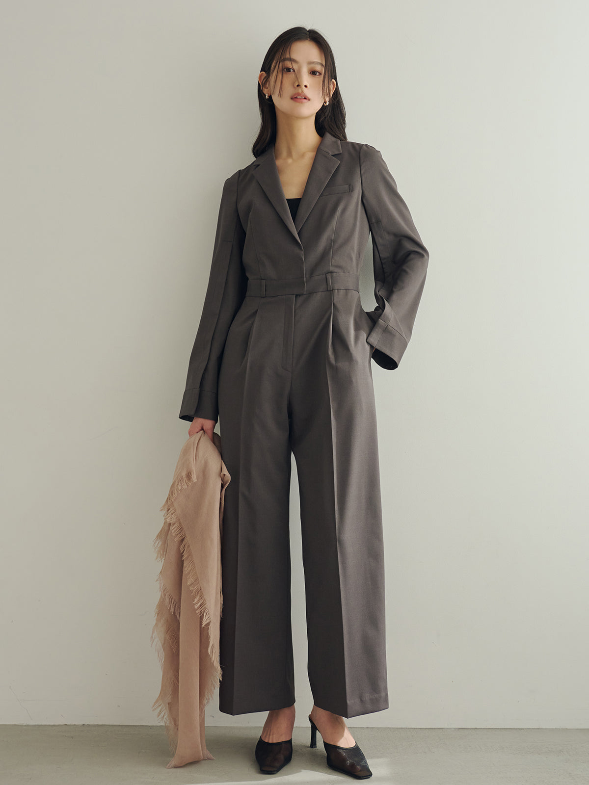 【ASAUCE MELER】リネンモダールシルクメランジュソリッドストール