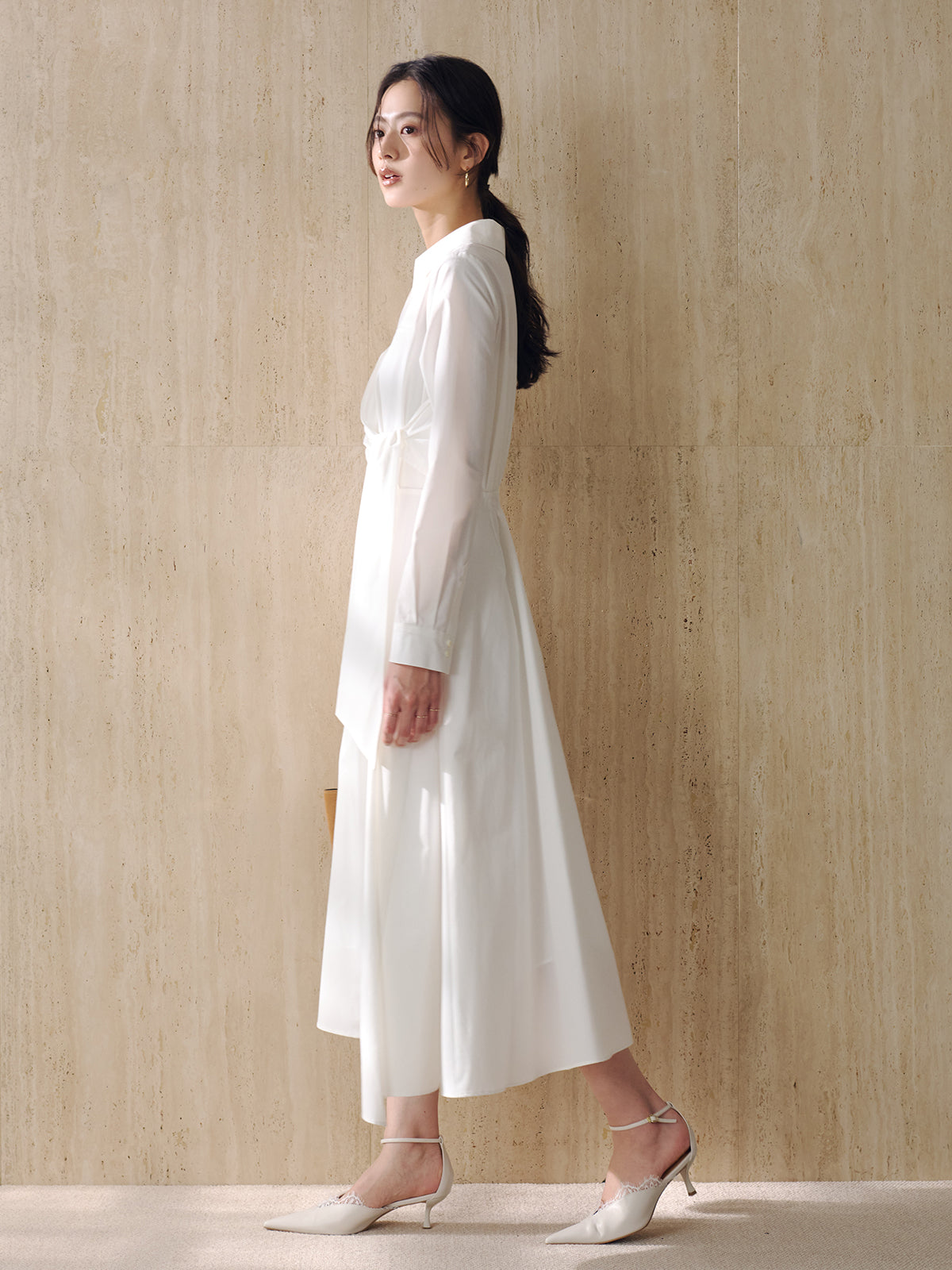 カシュクールシャツワンピース